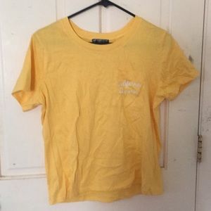 Kids large California dreaming yellow t-shirt